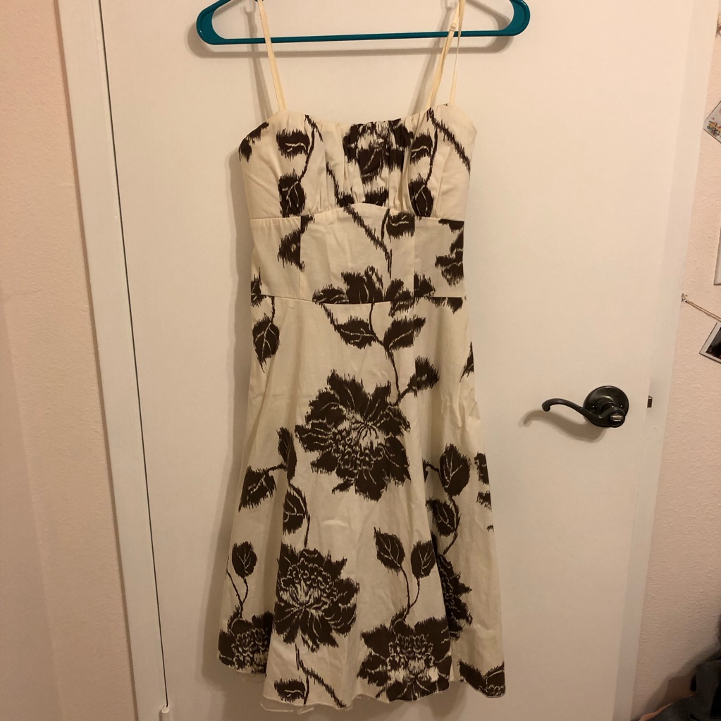 Abstract Leave Print Dress